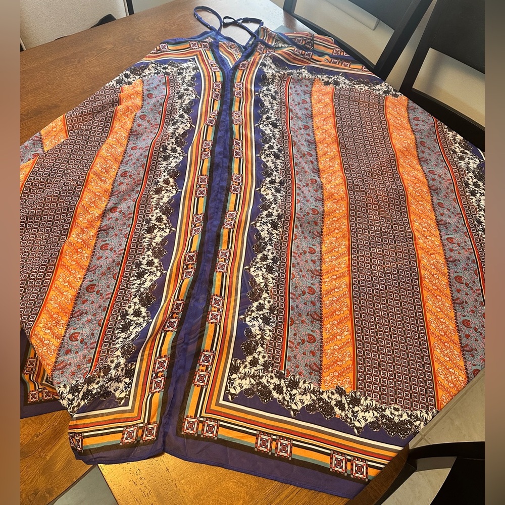 Paradise USA Multicolor Patterned Swim Coverup